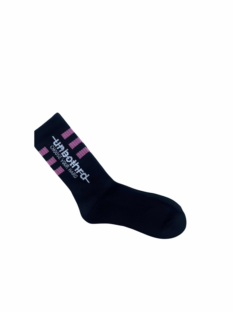 Athletic Crew Sock - Pink Stripe