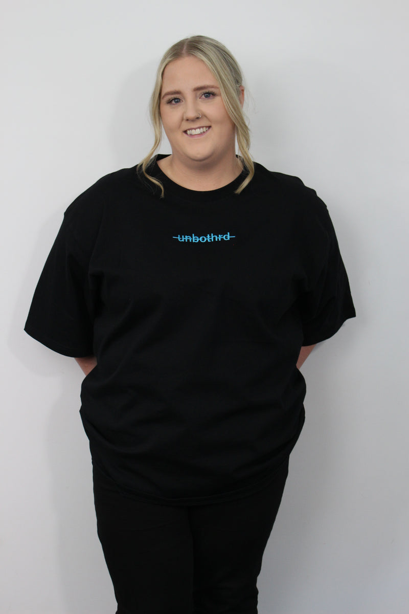 Basic Tee Black - Blue Logo